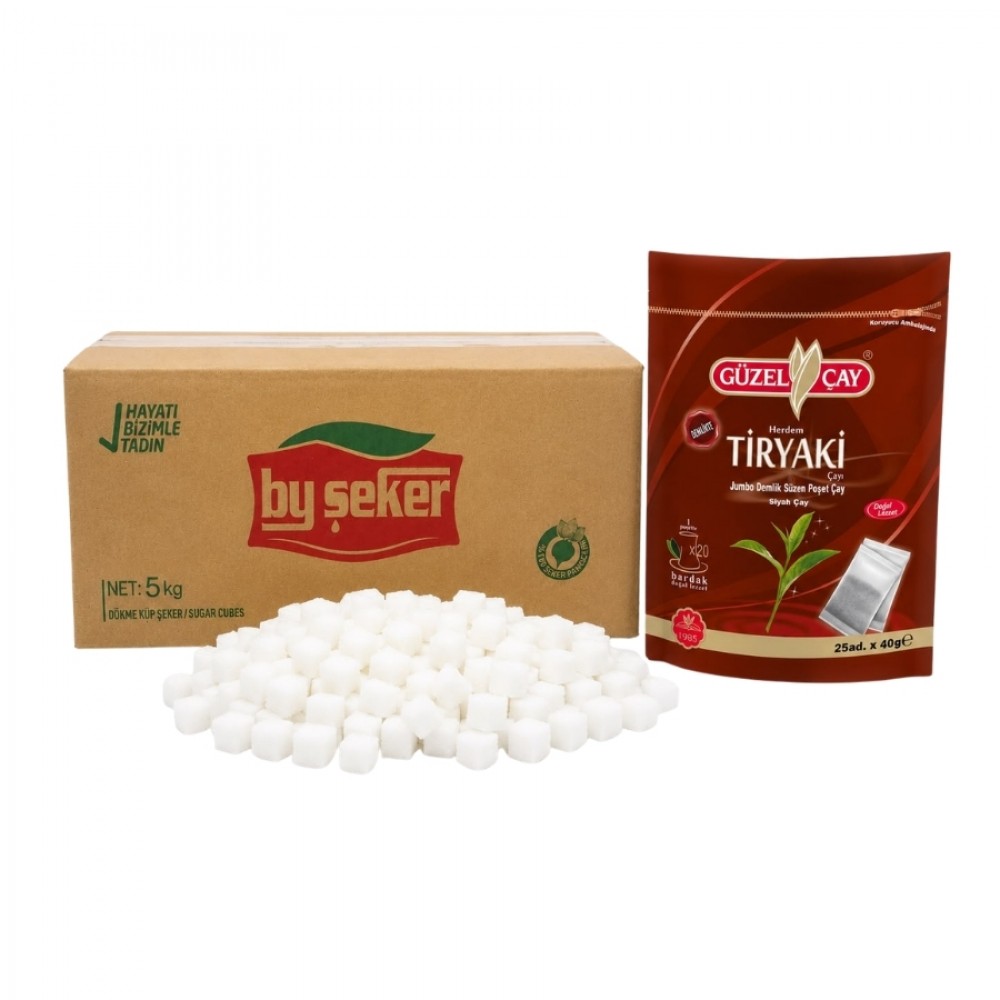 Dökme Küp Şeker 5kg X GüzelÇay Tiryaki Demlik Poşet Çay